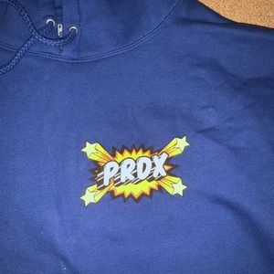 “Pop Art” Lightening Arc Hoodie (blue) XL